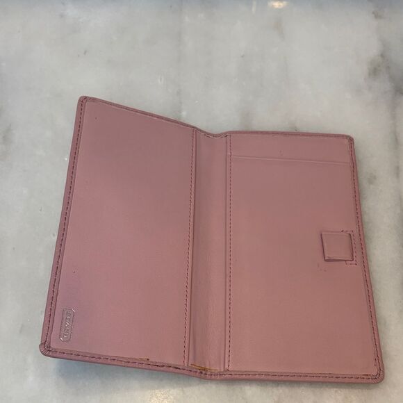 Coach Jacquard Signature OpArt Dot Logo Checkbook Holder - Picture 15 of 16